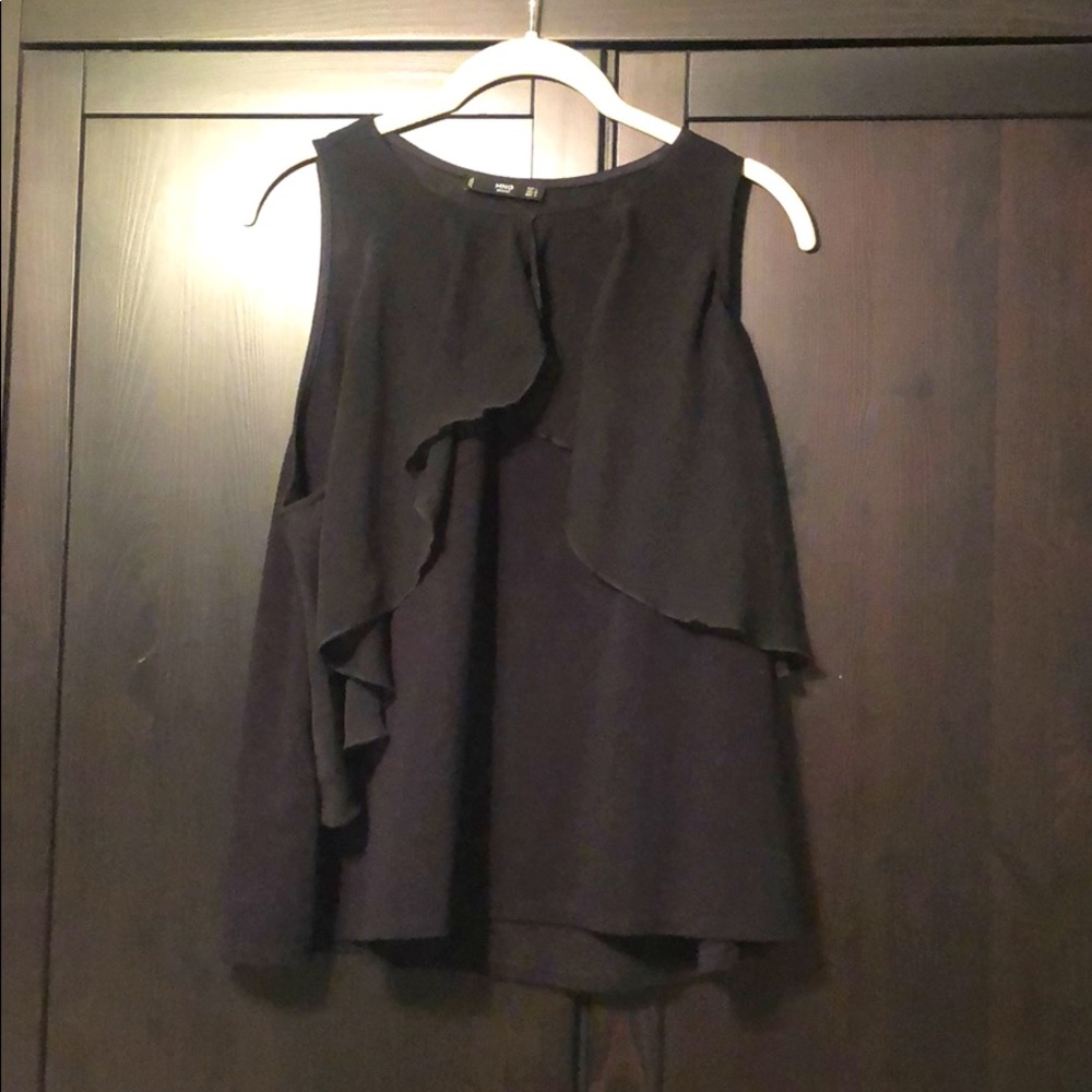 Flappy black MANGO sleeveless shirt
